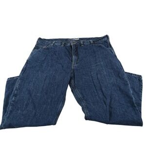 Carhartt Mens Relaxed Fit Flannel Lined Jeans Dark Wash Blue BD4942-M 46x30